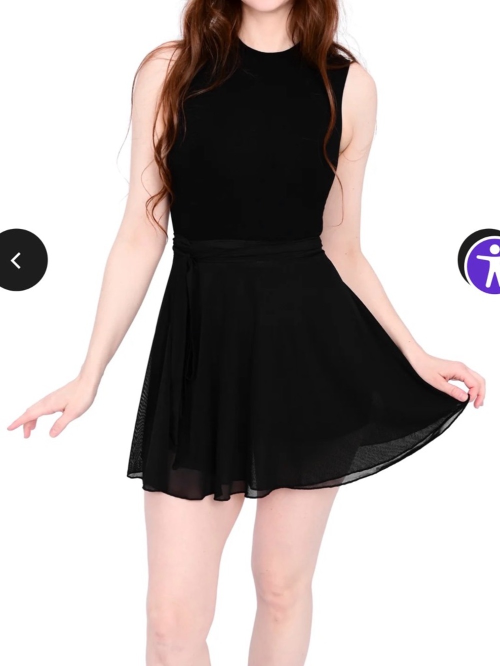 Mesh Ballet Wrap Skirt - Foxblood